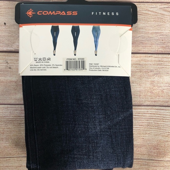 Jean Print Leggings/Jegging One Size Fits Most - Picture 3 of 3